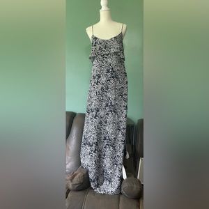 Joie. Long summer navy blue dress. Size Medium